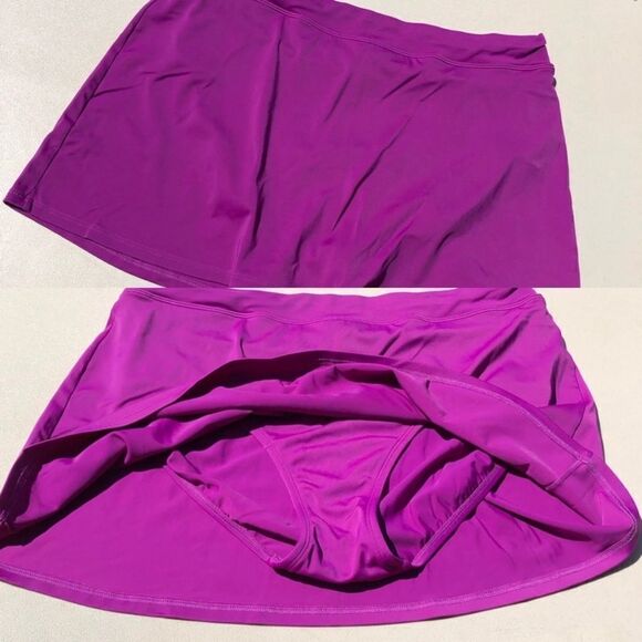 L.L. Bean Women’s Purple fuschia Pink Swimsuit Bathing Suit bottom Skirt 18 - Picture 1 of 9
